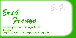 erik frenyo business card